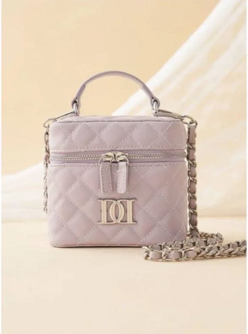 Darich キルティングスクエアバニティミニバッグ ラベンダー