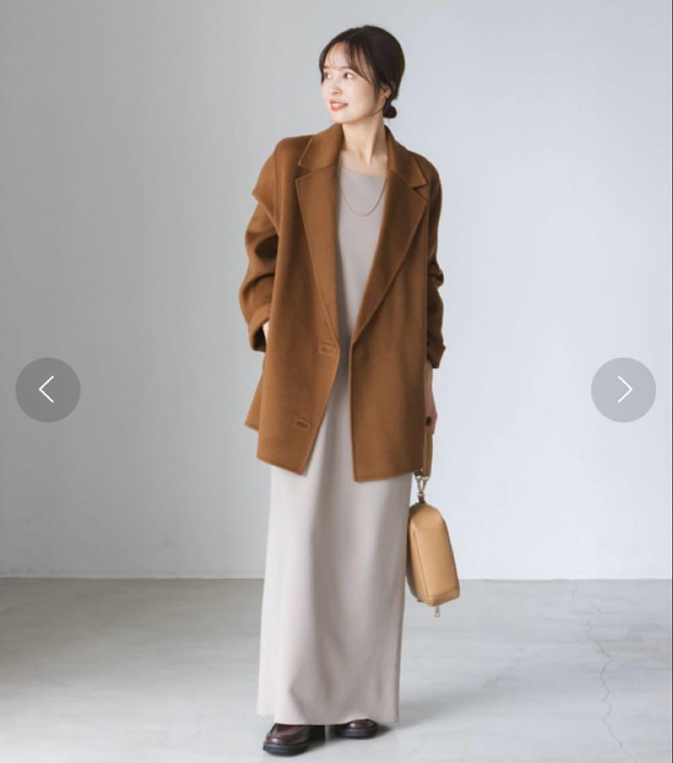 週末価格！noble Super160sチェスターミドルコート キャメル