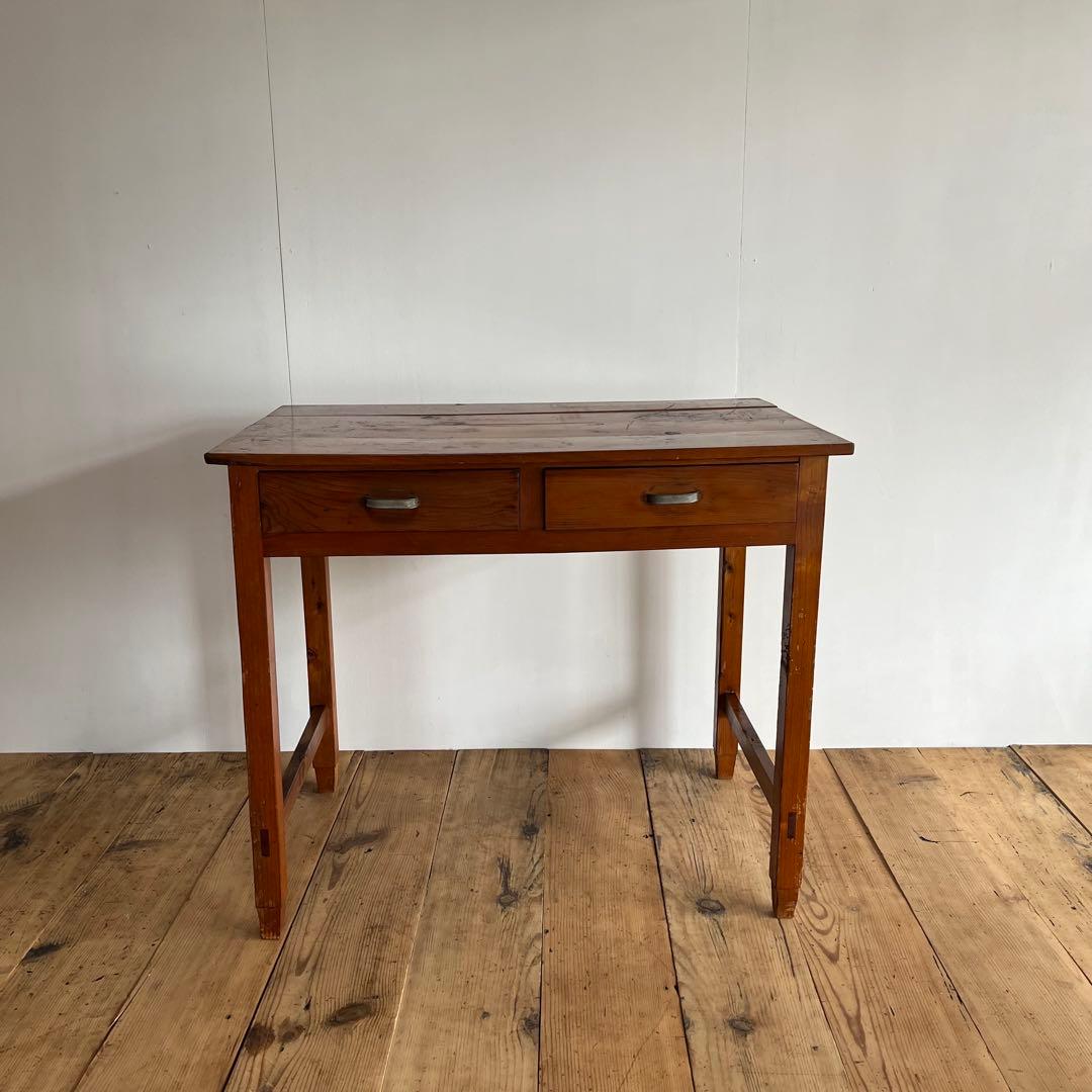 アンティーク テーブル 平机 デスク 学習机 昭和レトロ