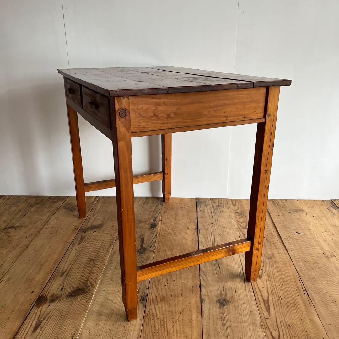 アンティーク テーブル 平机 デスク 学習机 昭和レトロ