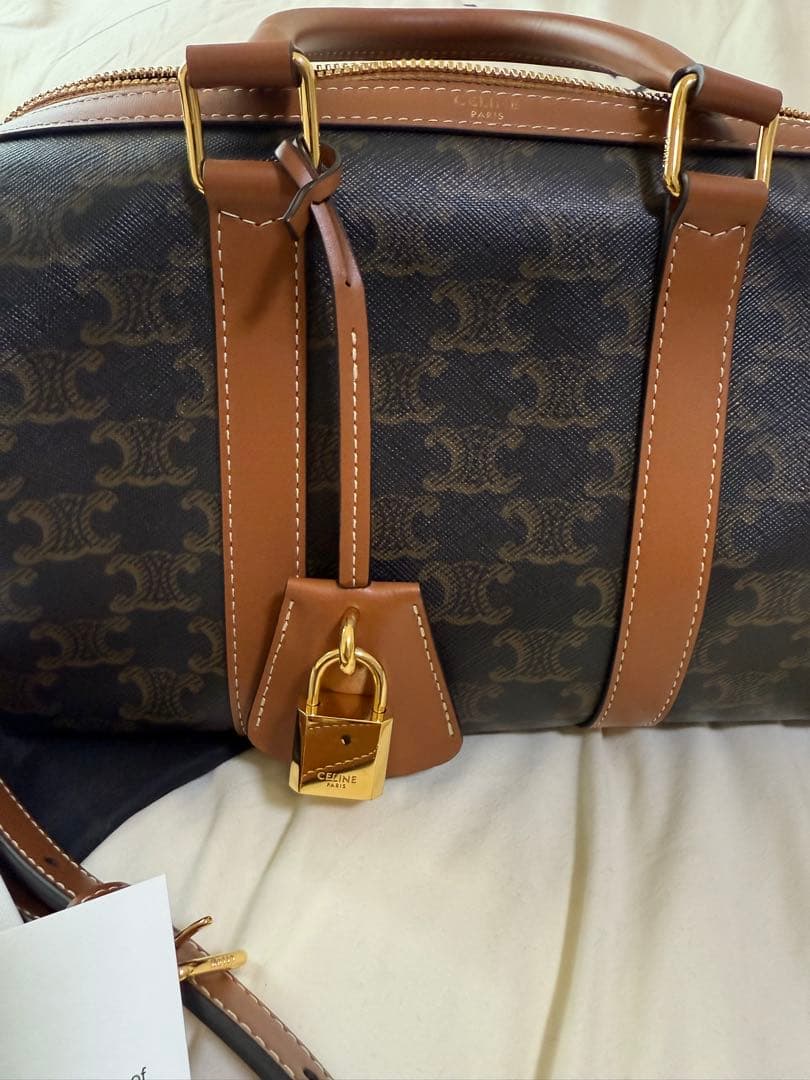 CELINE バッグミディアム ボストン / トリオンフキャンバス＆カーフスキン