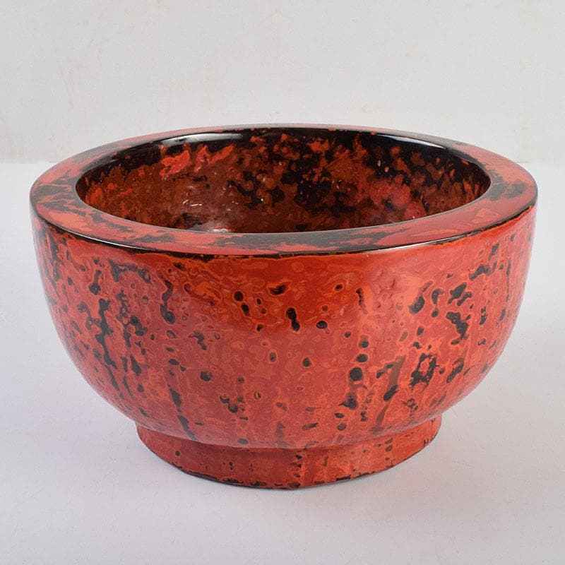 漆器　会津塗　乾漆鉢　丸鉢　時代箱付　V　R9272