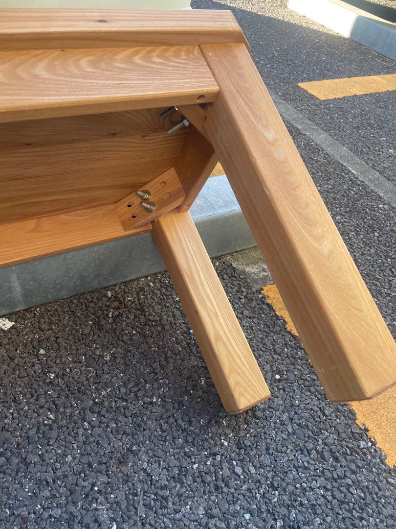 無垢オーク材ベンチ　椅子　ダイニング　テーブル