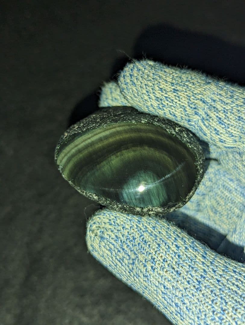 【研磨品】十勝石玲瓏　北海道産レインボーオブシディアン　十勝石　玲瓏石