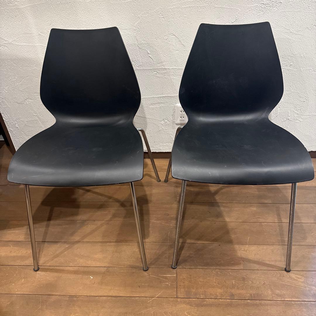 Kartell マウイチェア ブラック 2脚