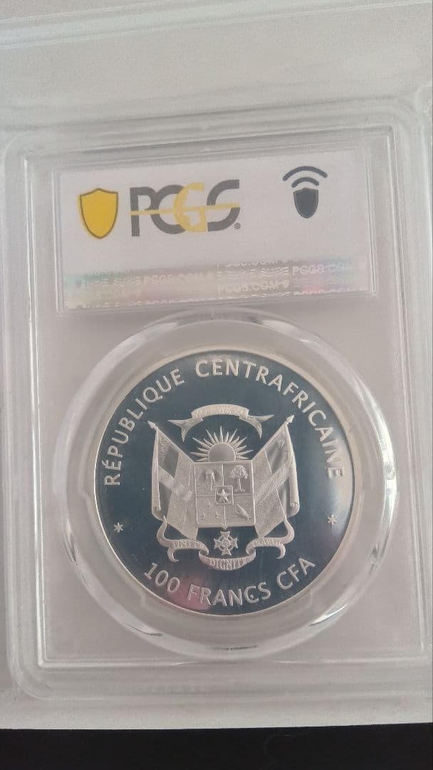 限定5000枚 PCGS 中央アフリカ バオバブ 100フラン貨