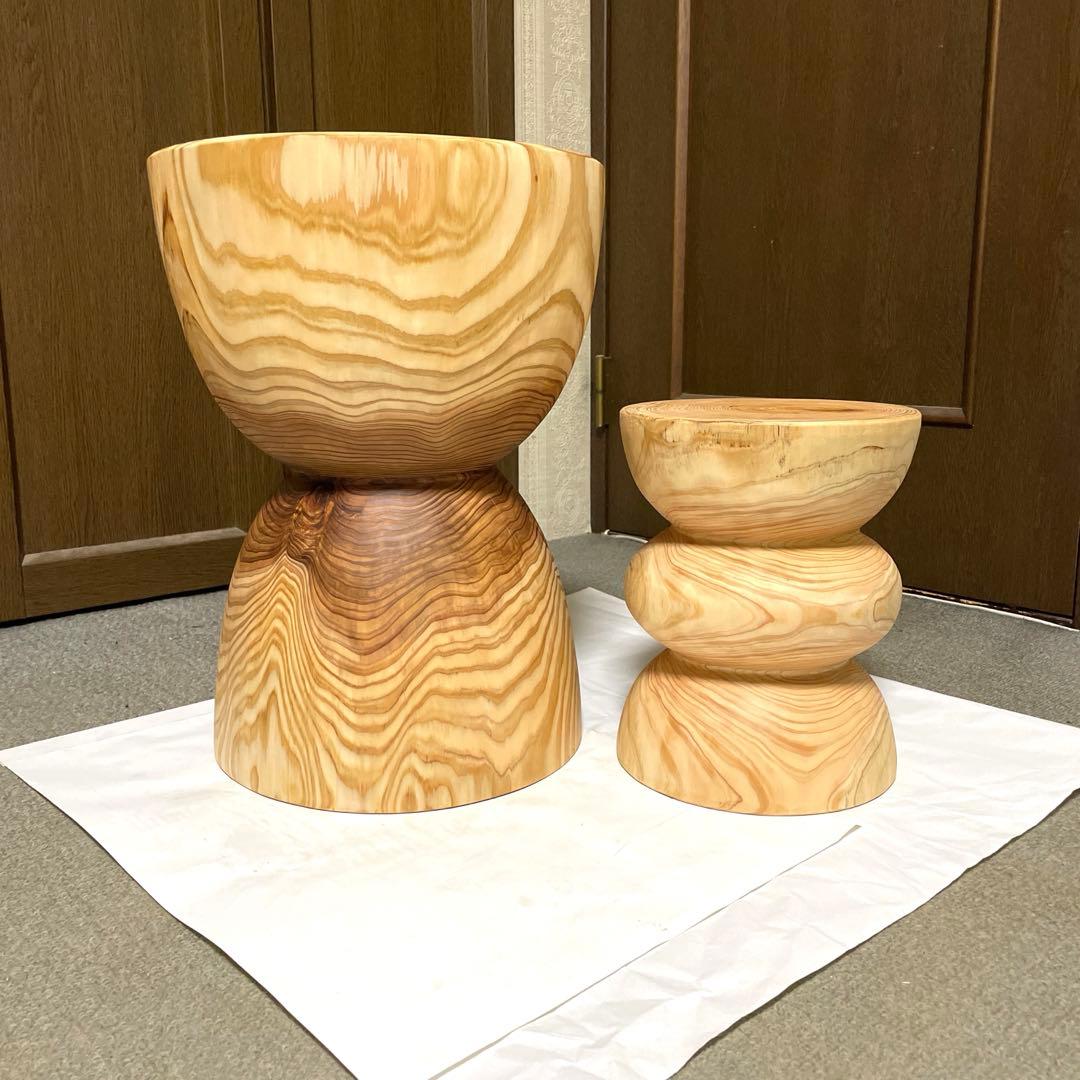 丸太　スツール　sonehoz ナチュラルウッド2個セット