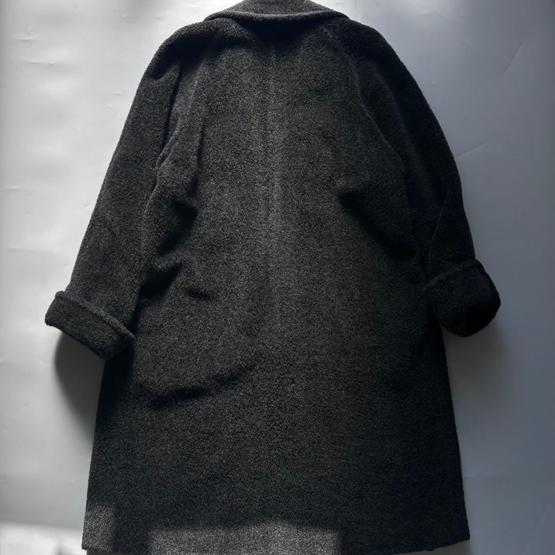 マックスマーラ　白タグ　アルパカ　シャギーコート　ボア　ロングコート