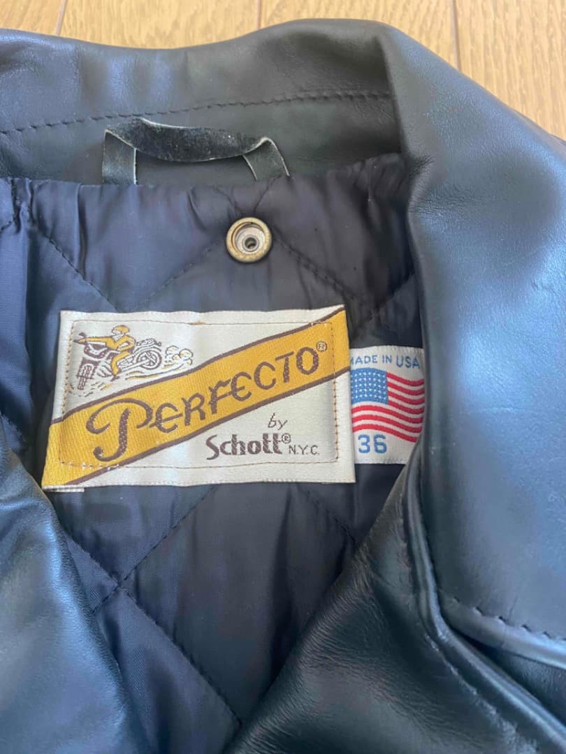 大幅値下げです！Schott Perfecto ブラックレザー ジャケット 36