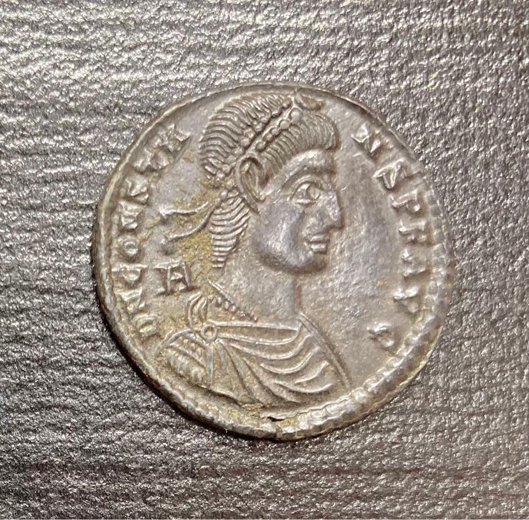 古代ローマ帝国　コンスタンス帝　銅貨!/ギリシャ　デナリウス　ドラクマ銀貨