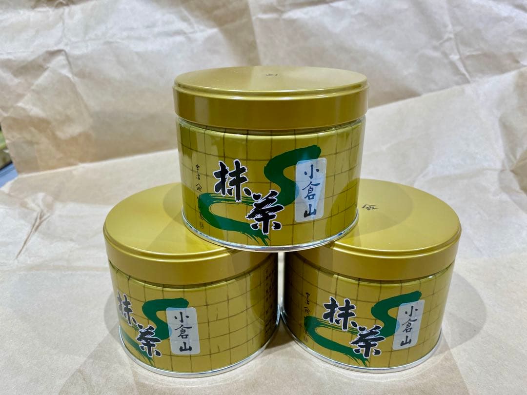 京都宇治抹茶　山政小山園　小倉山150g ×3缶セット MATCHA