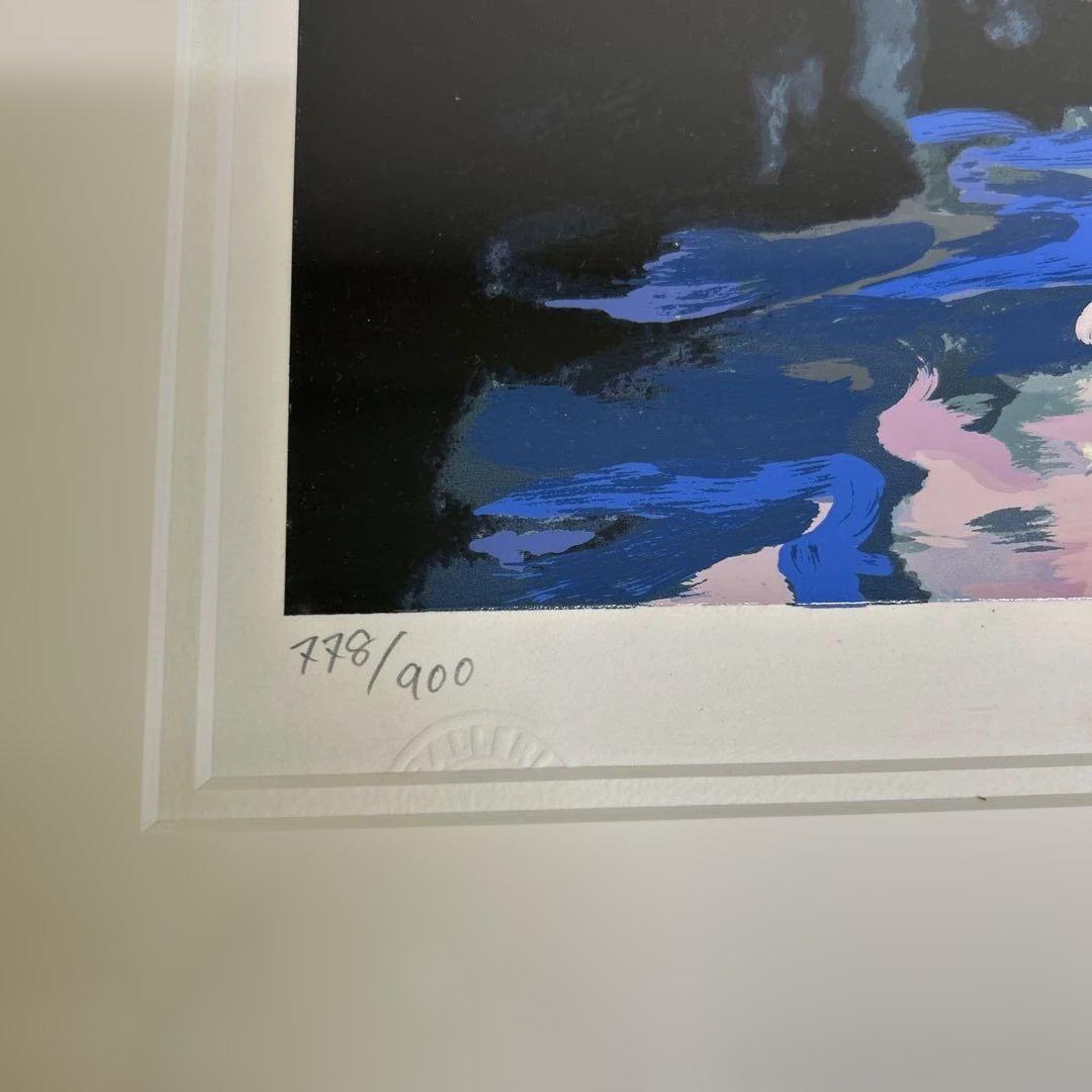 真作　笹倉鉄平 ヴァイオリンの森に シルクスクリーン 保証書付