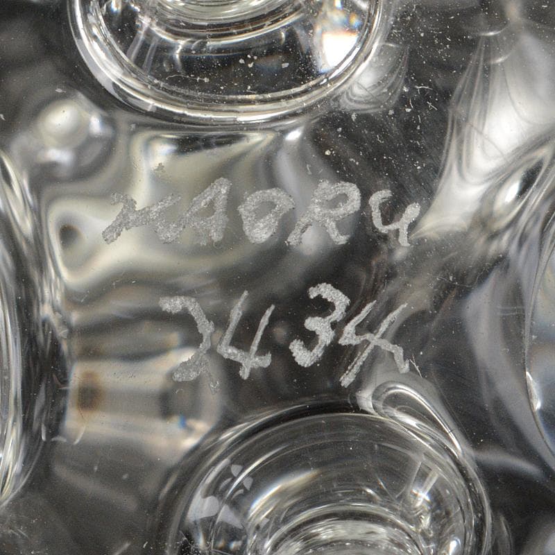 ガラス工芸　ガラス作家　間宮香織作　フラワーベース　V　R6829