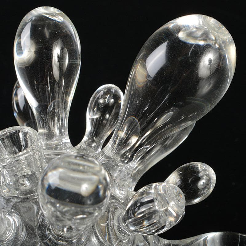 ガラス工芸　ガラス作家　間宮香織作　フラワーベース　V　R6829