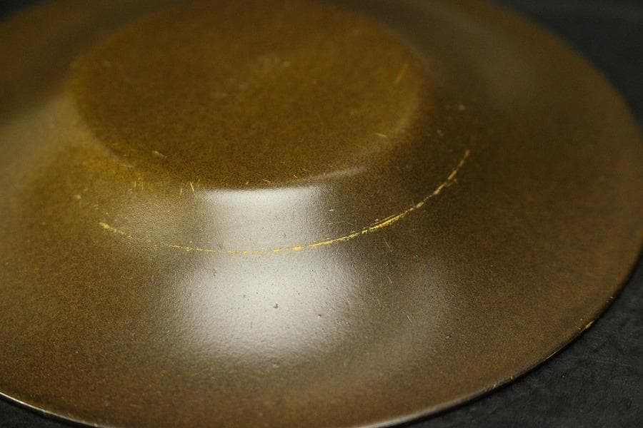 煎茶 銅 茶托 五客 共箱(ZE545)