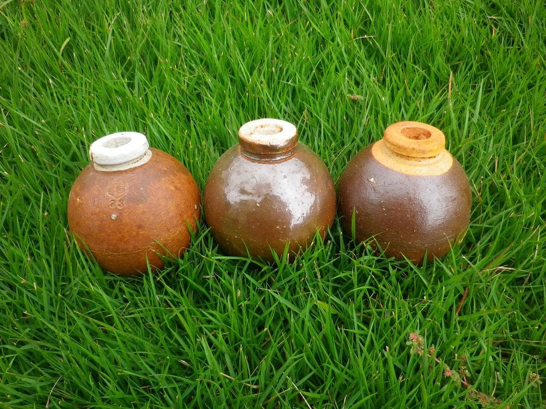 旧海軍　一輪挿し　陶器　信楽焼　3個セット