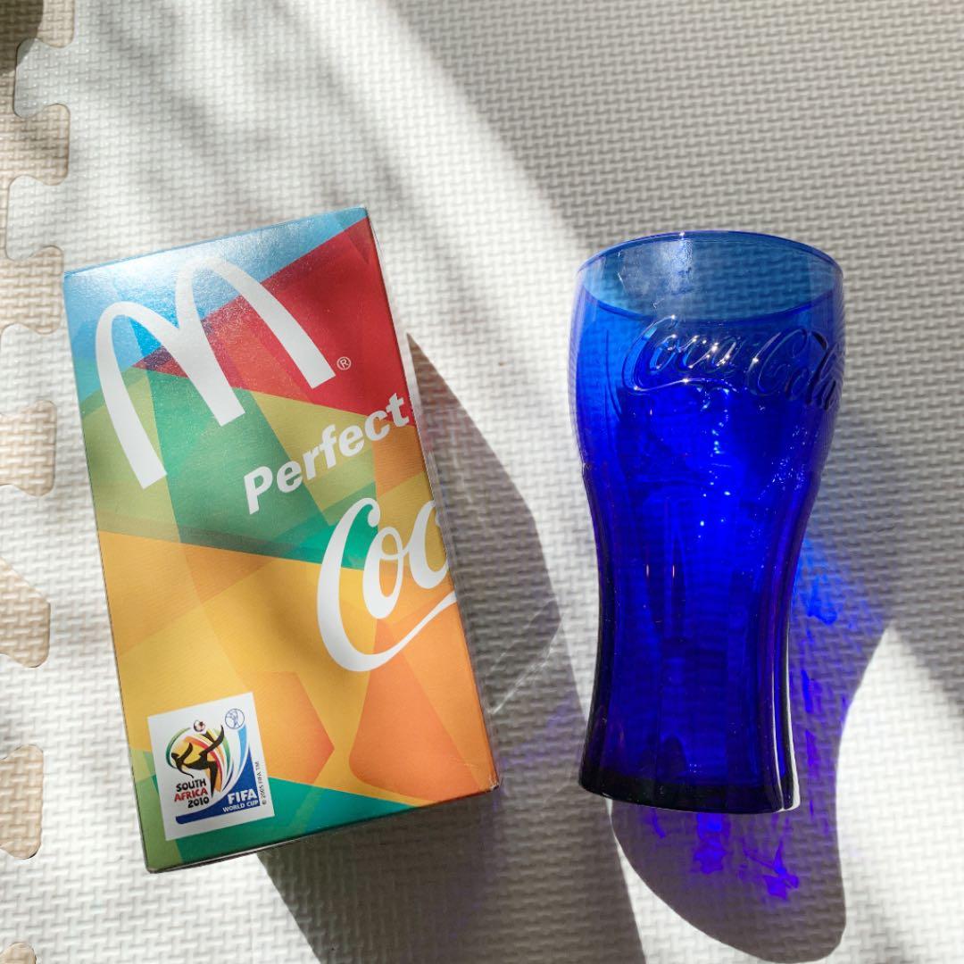 コークグラス ブルー 限定 2010FIFA ワールドカップ サッカー グラス