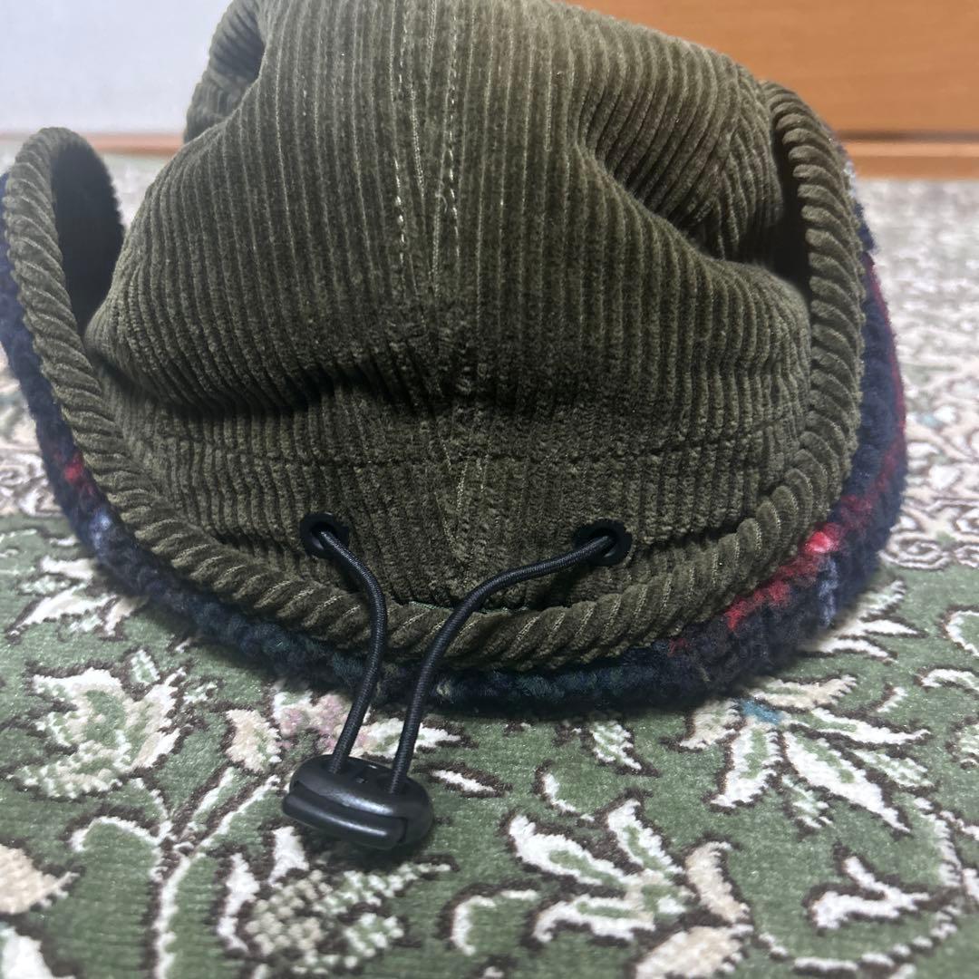 完売　Barbour オリーブ コーデュロイ フライトキャップ　トラットハット