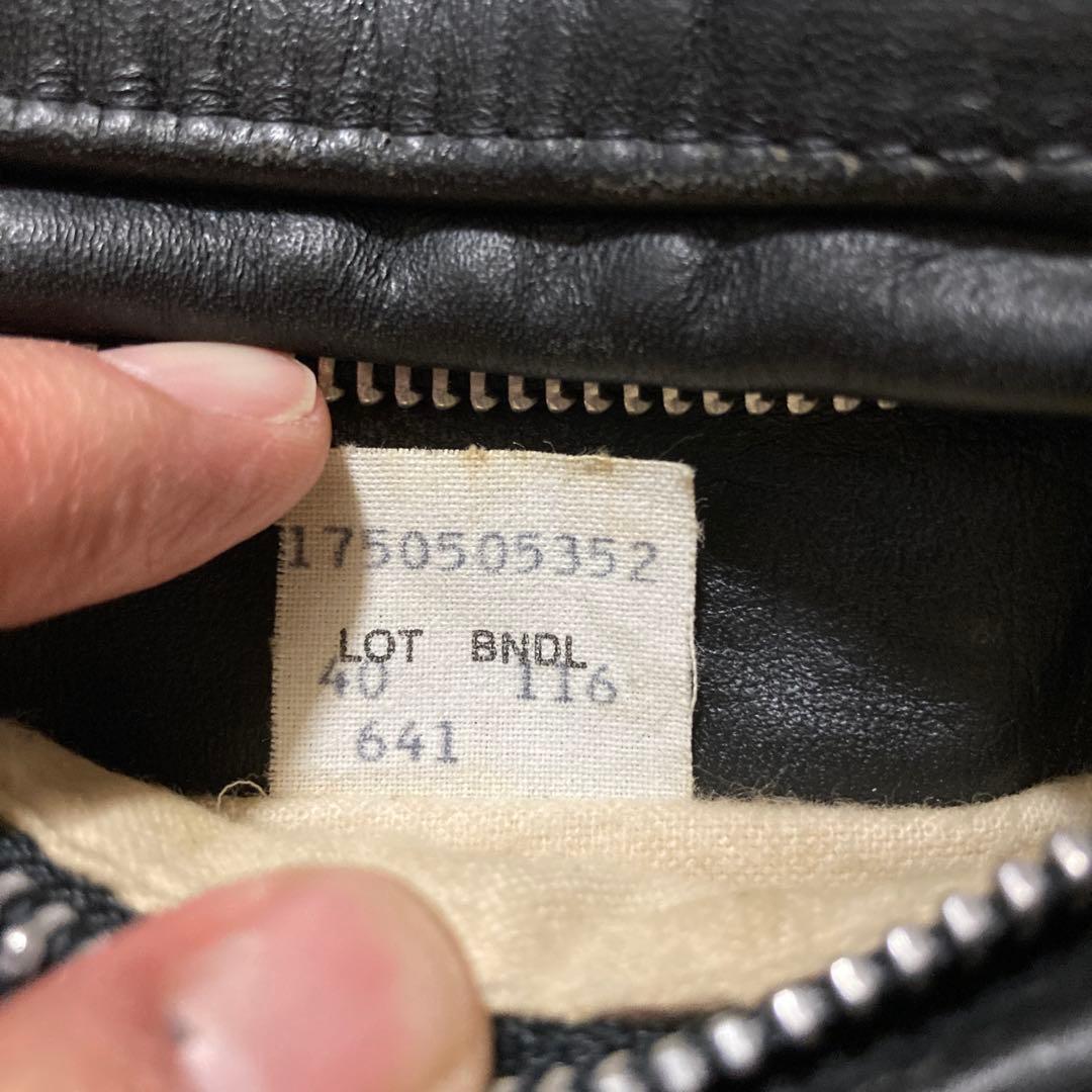 Schott 米国製641 ライナー付 ライダースジャケット ブラック 40