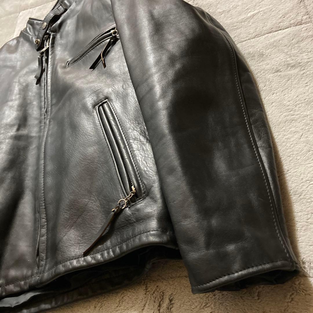 Schott 米国製641 ライナー付 ライダースジャケット ブラック 40