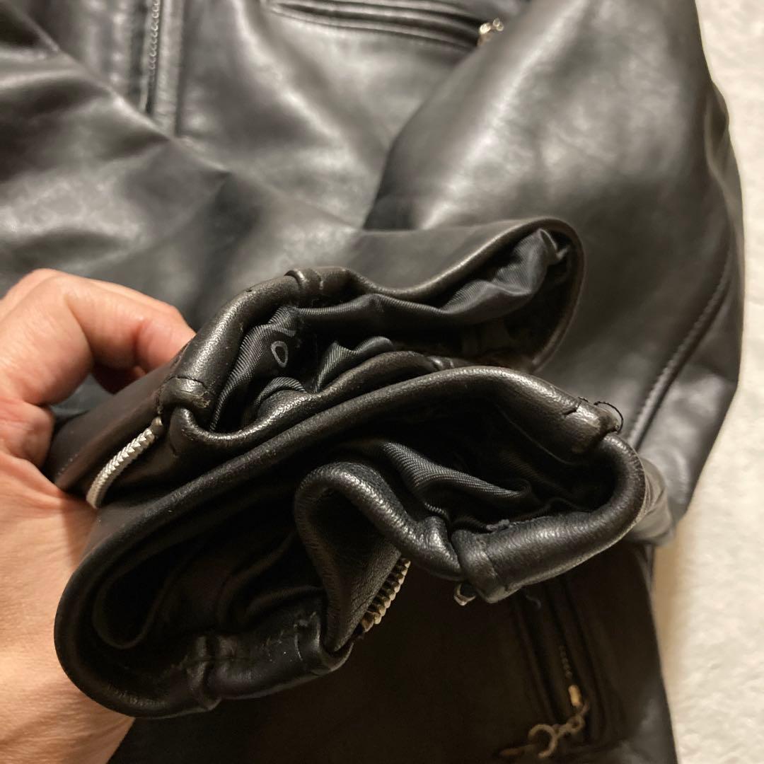 Schott 米国製641 ライナー付 ライダースジャケット ブラック 40