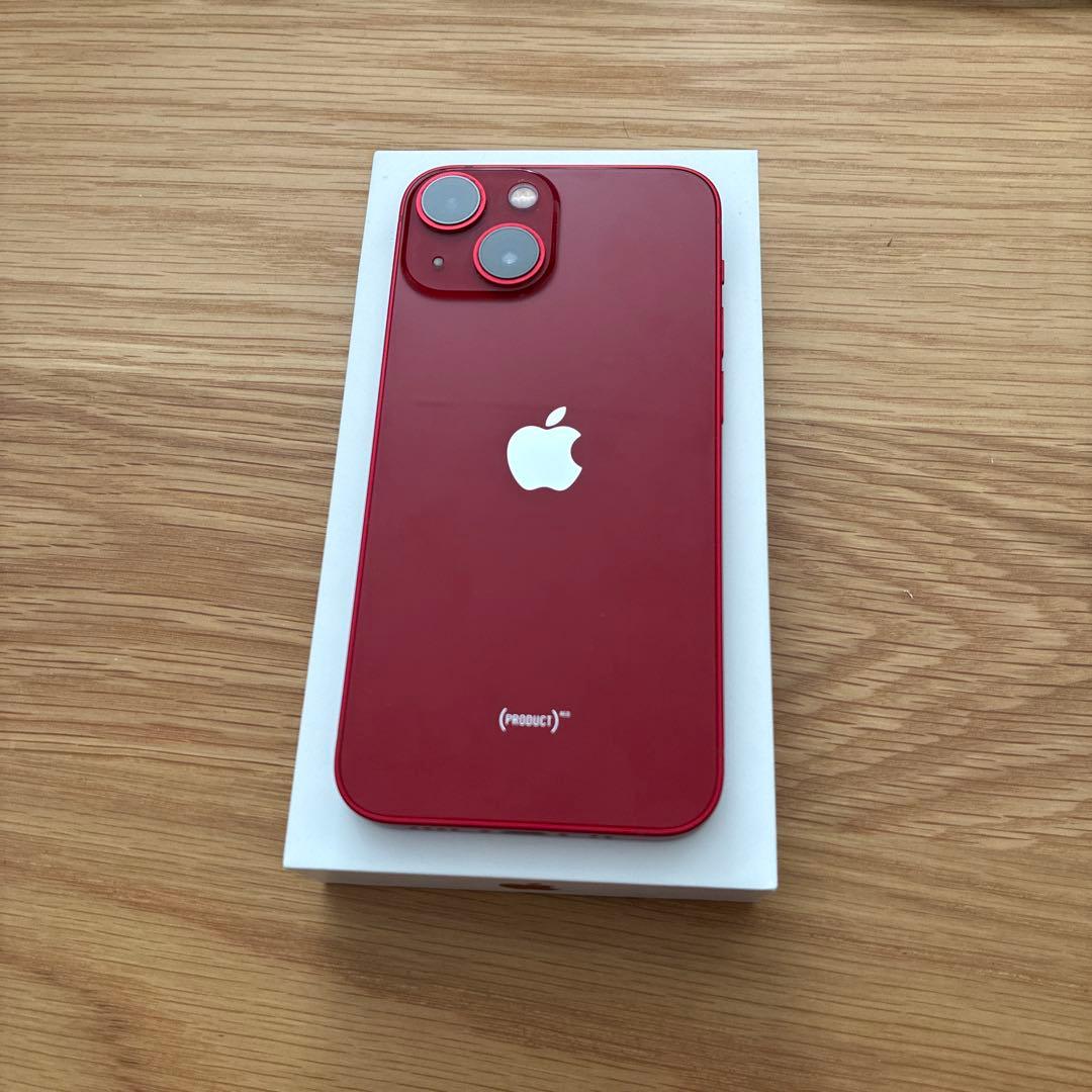【美品】Apple iPhone 13mini 赤 充電ケーブル付き