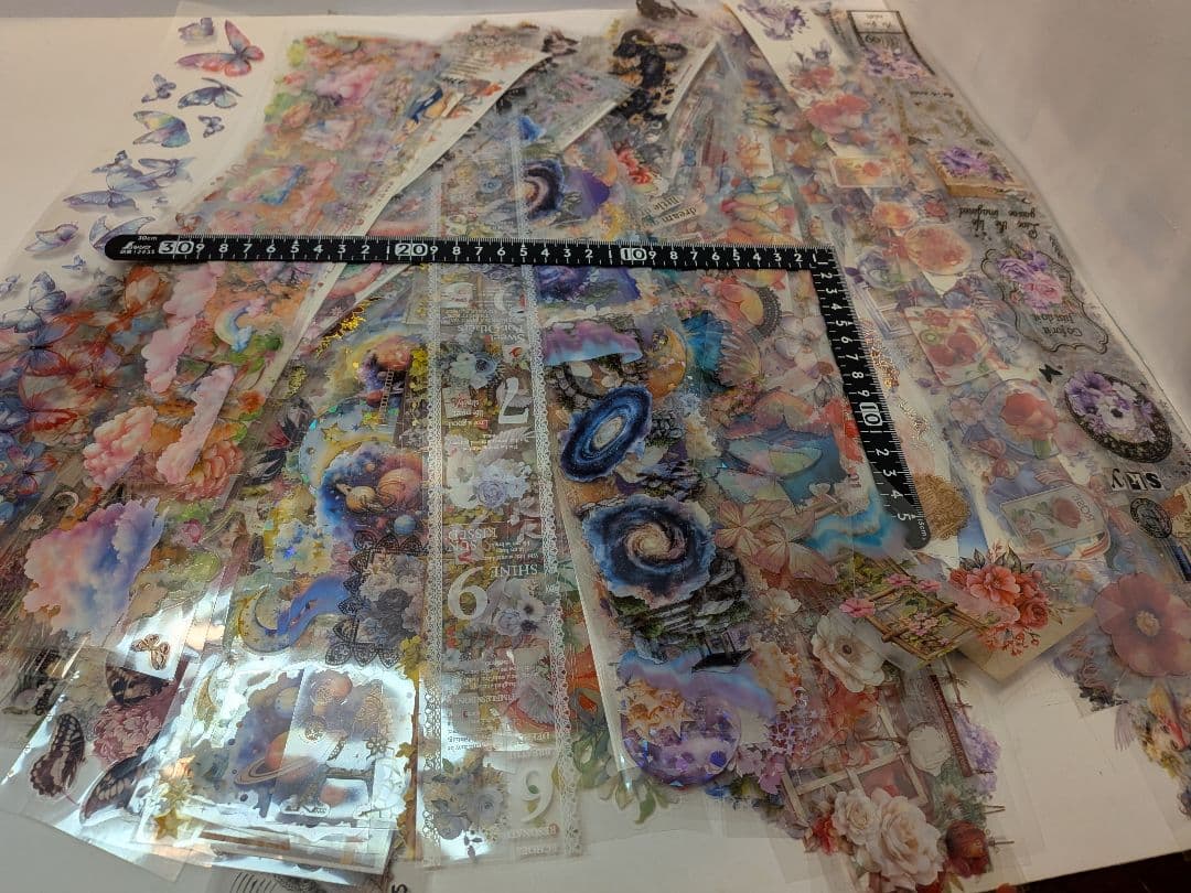 ⑤コラージュ　シール　紙もの　シーリング