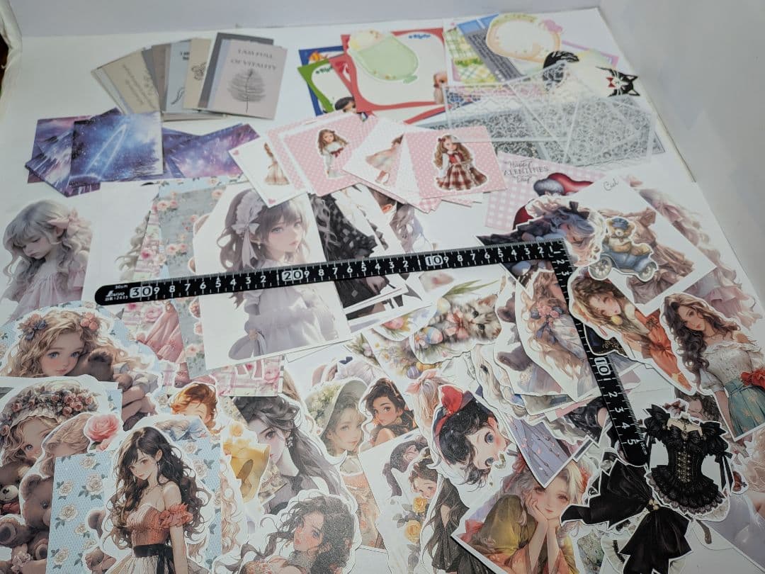 ⑤コラージュ　シール　紙もの　シーリング