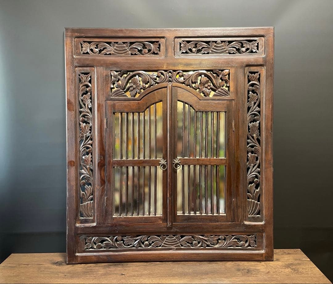 ヴィンテージ　窓枠　鏡