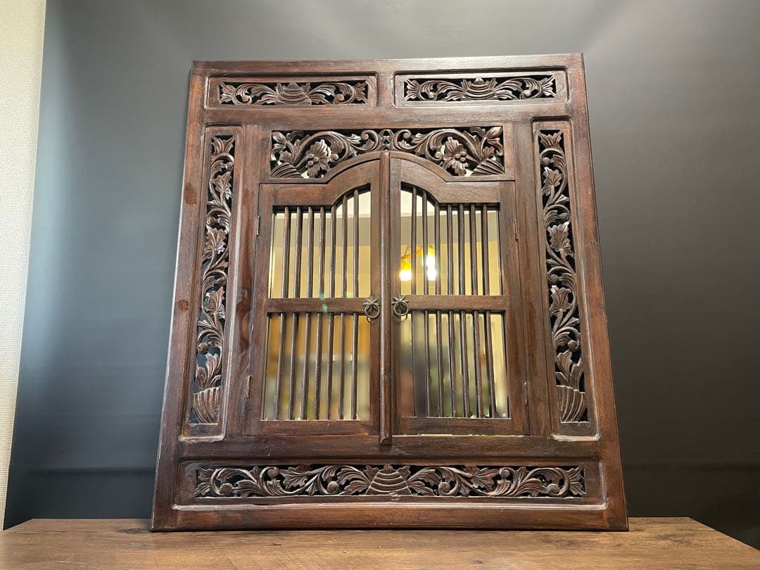 ヴィンテージ　窓枠　鏡