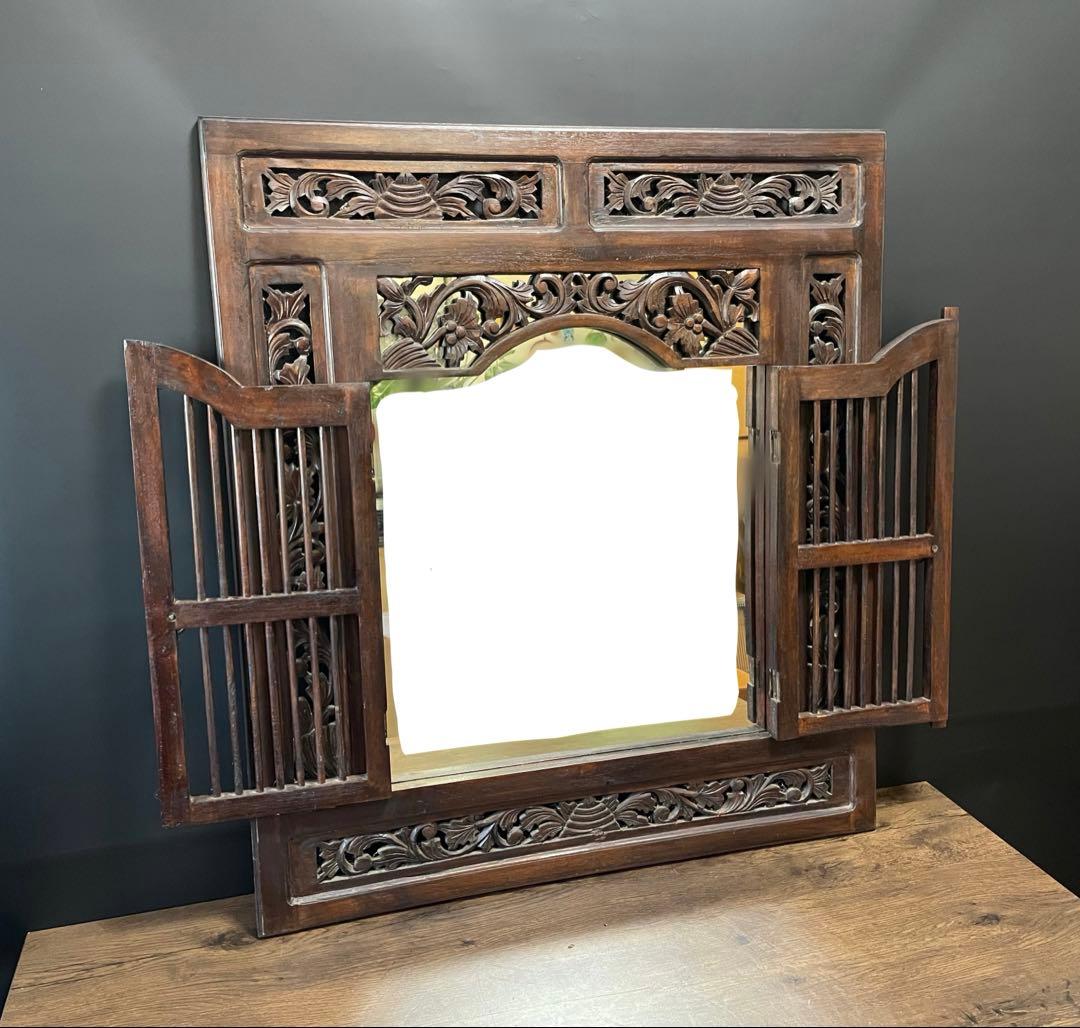 ヴィンテージ　窓枠　鏡