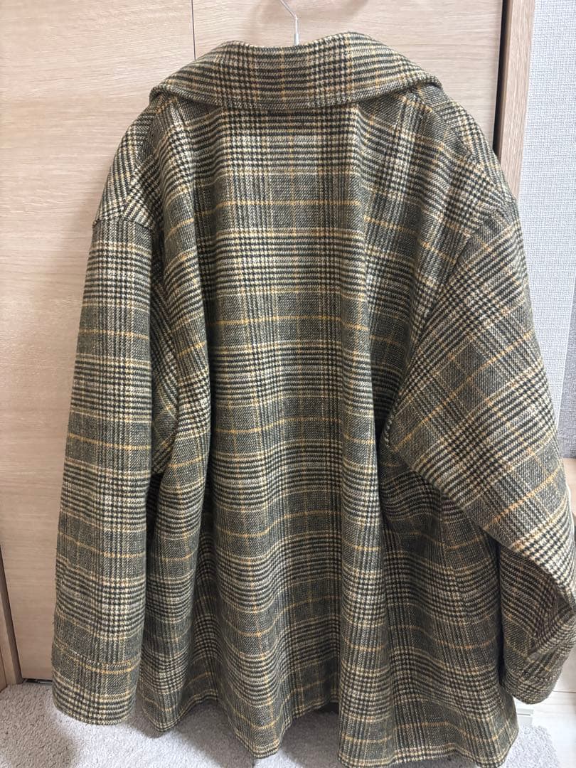MOUSSY チェック柄 2Wayコート ウール混 アウター グレンチェック