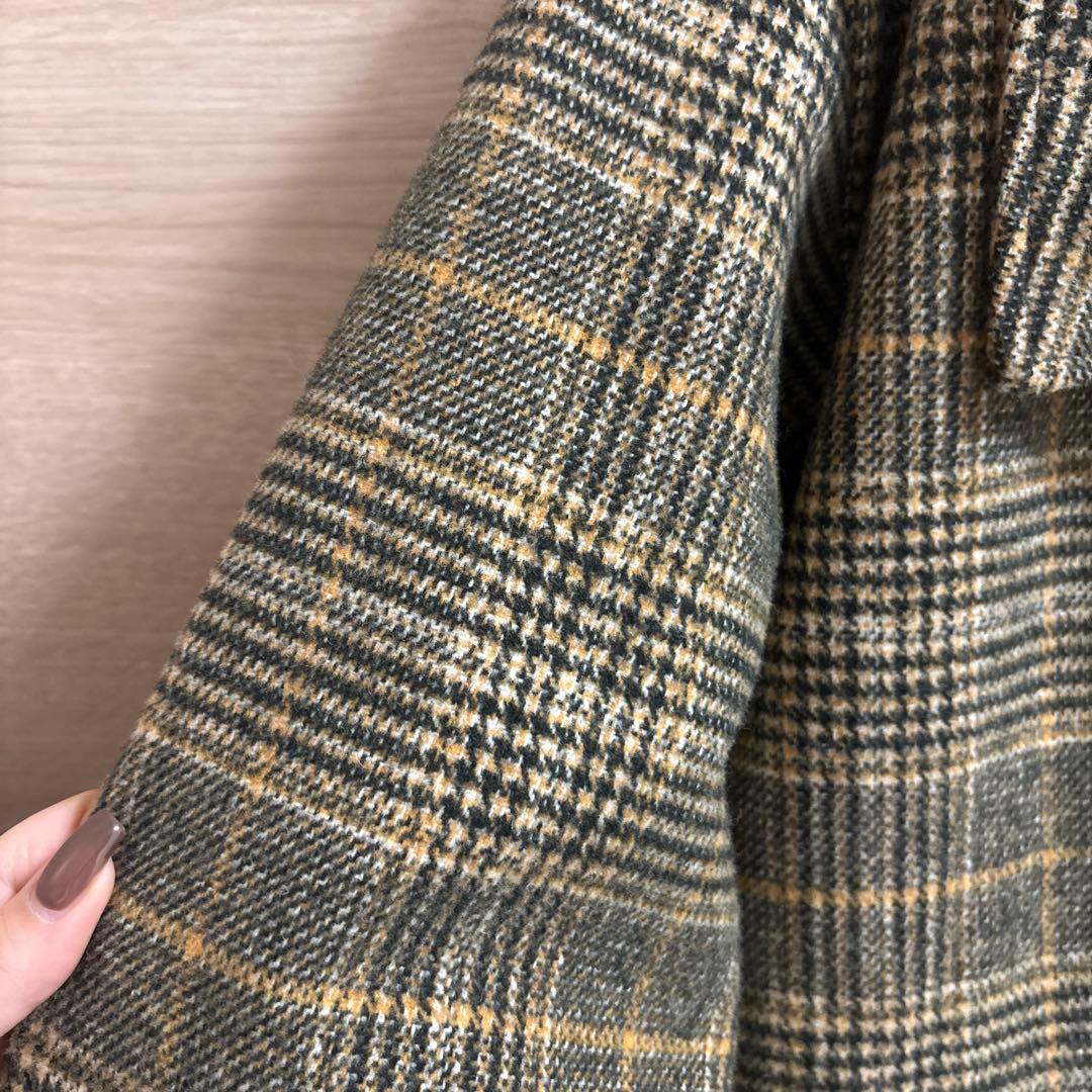 MOUSSY チェック柄 2Wayコート ウール混 アウター グレンチェック