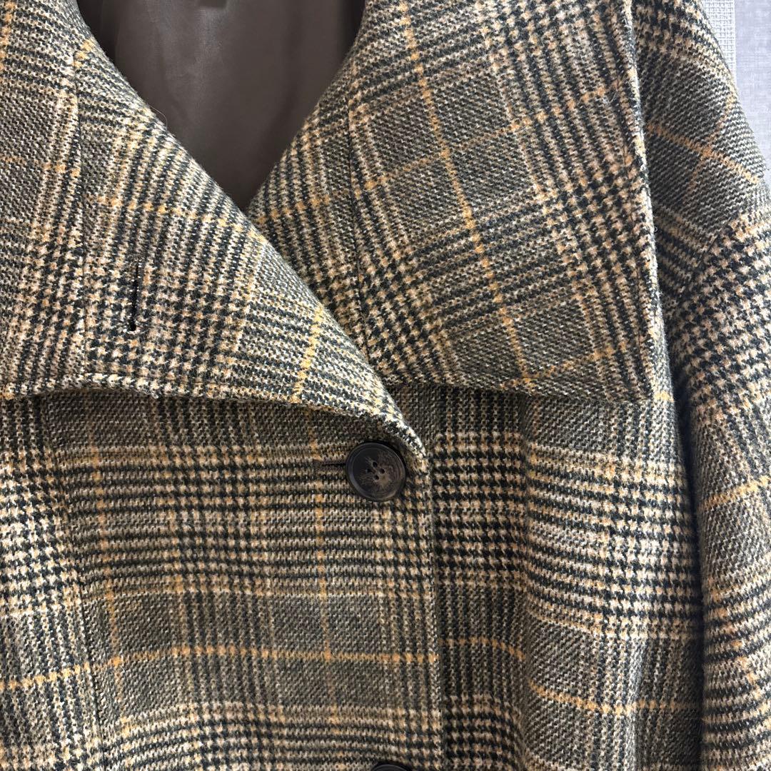 MOUSSY チェック柄 2Wayコート ウール混 アウター グレンチェック