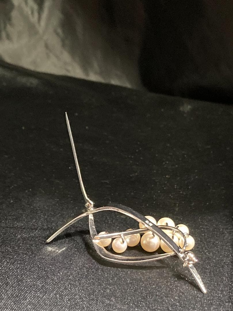 MIKIMOTO ミキモト ブローチ パール 9粒 9珠 925 皇室御用達