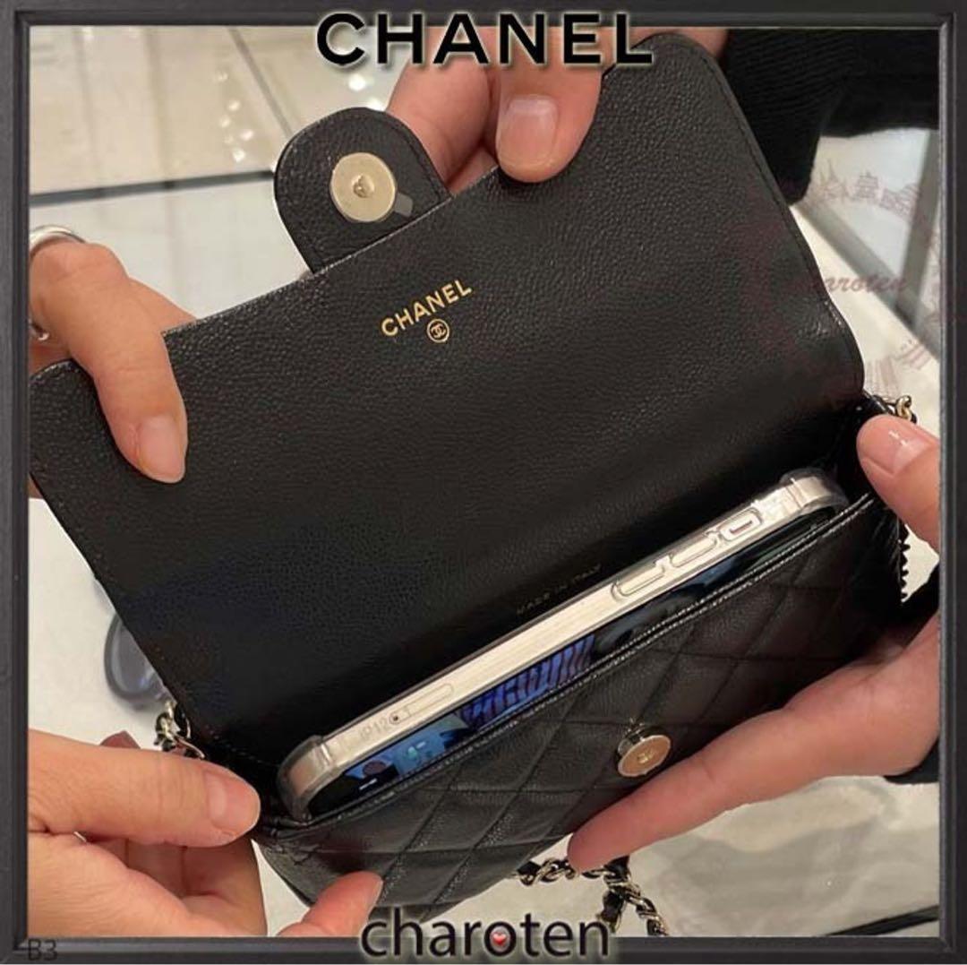 CHANEL ウォレット phoneholder レア！ ブラック 新品同様