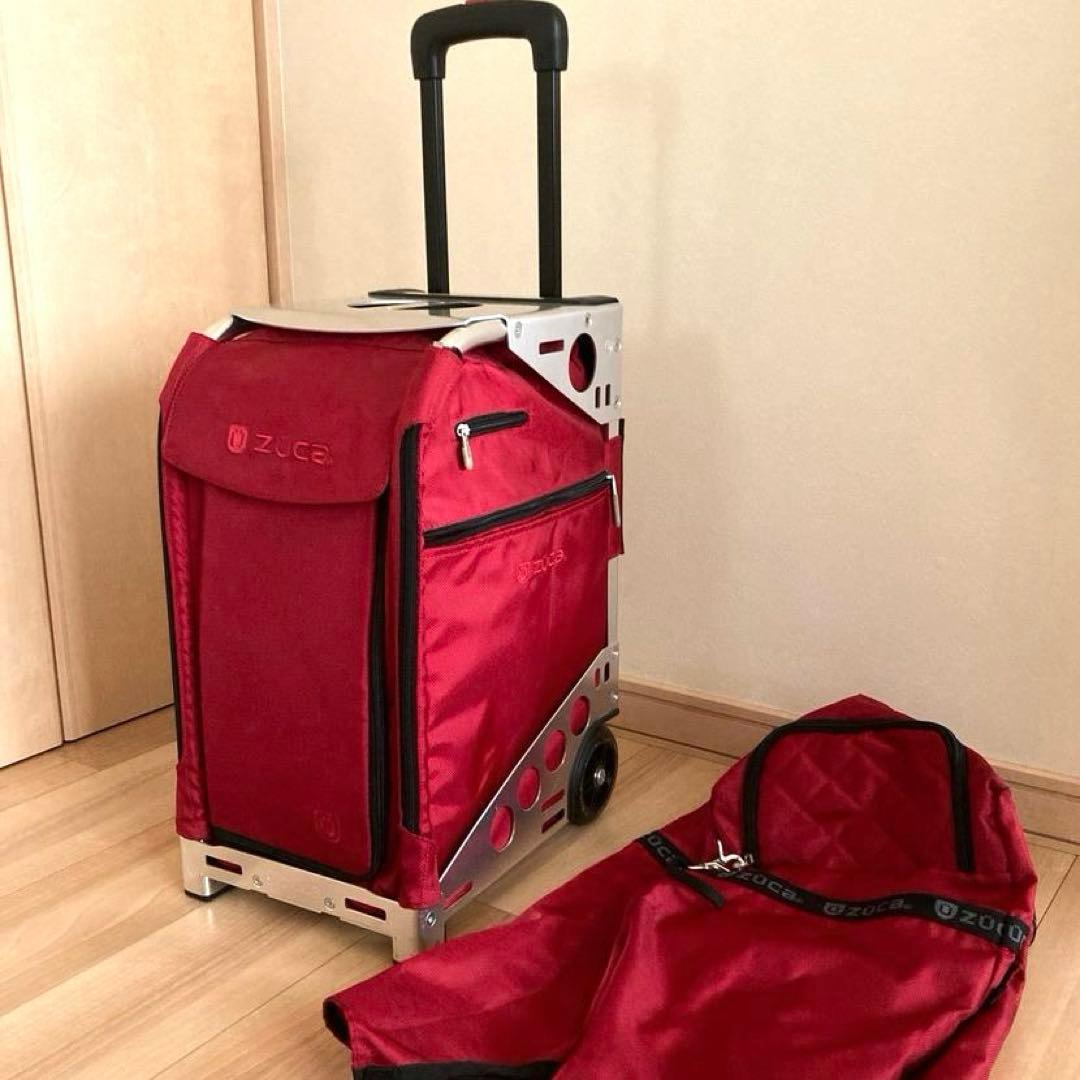 【さくらこ】ZÜCA ズーカ 座れるキャリーバッグ レッド 保護カバー付き