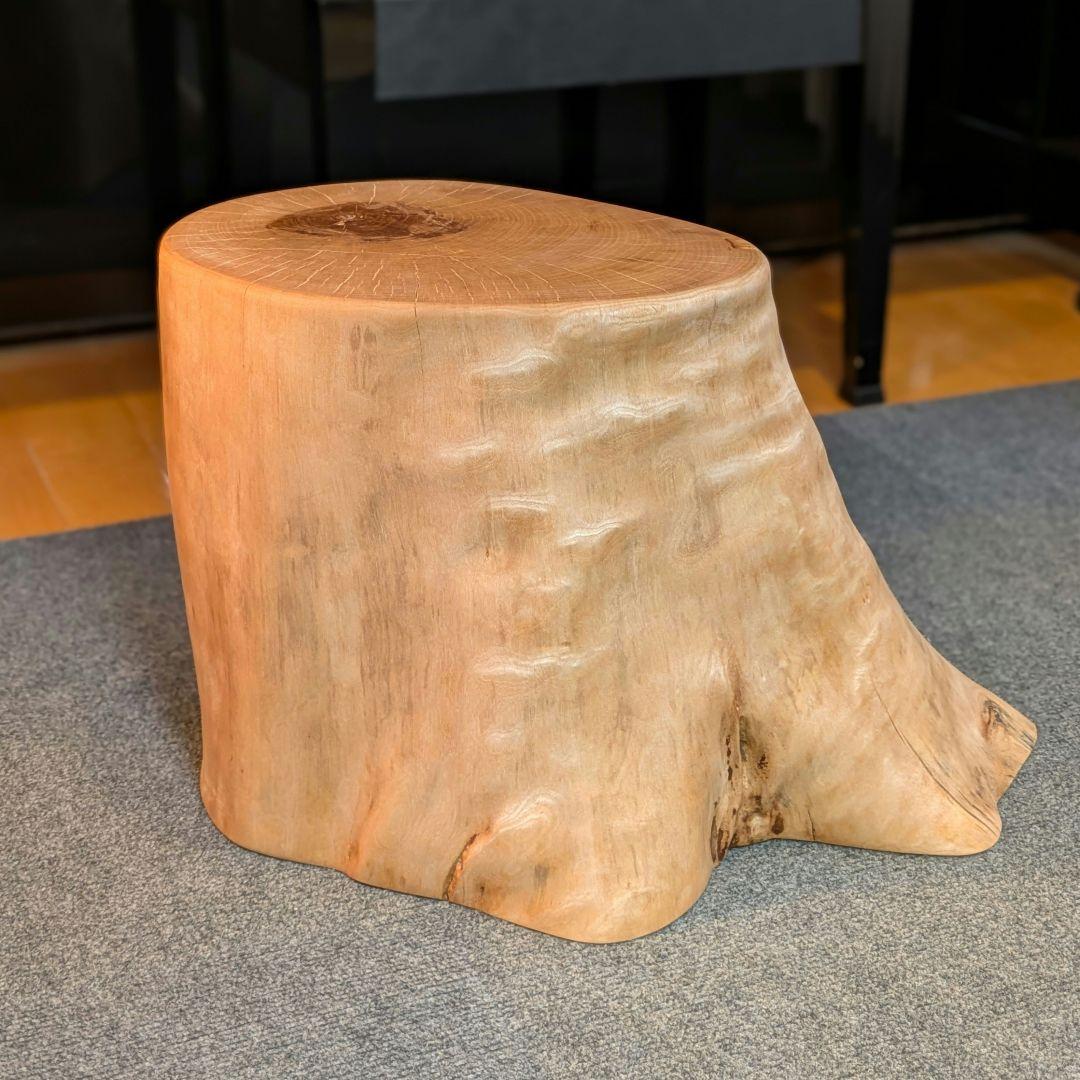 KOHQ　水目桜　天然木　切り株　椅子　スツール　高さ約34.5cm