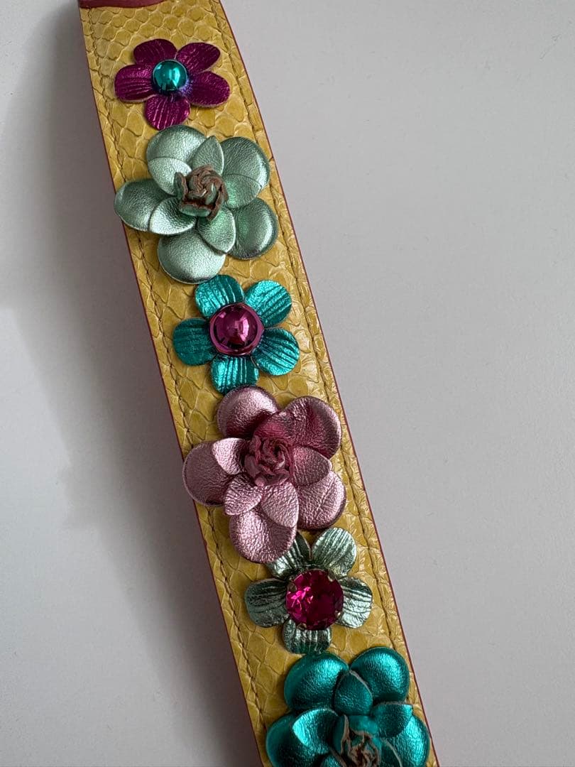 【未使用品】黄　DOLCE & GABBANA バック牛革ショルダーストラップ