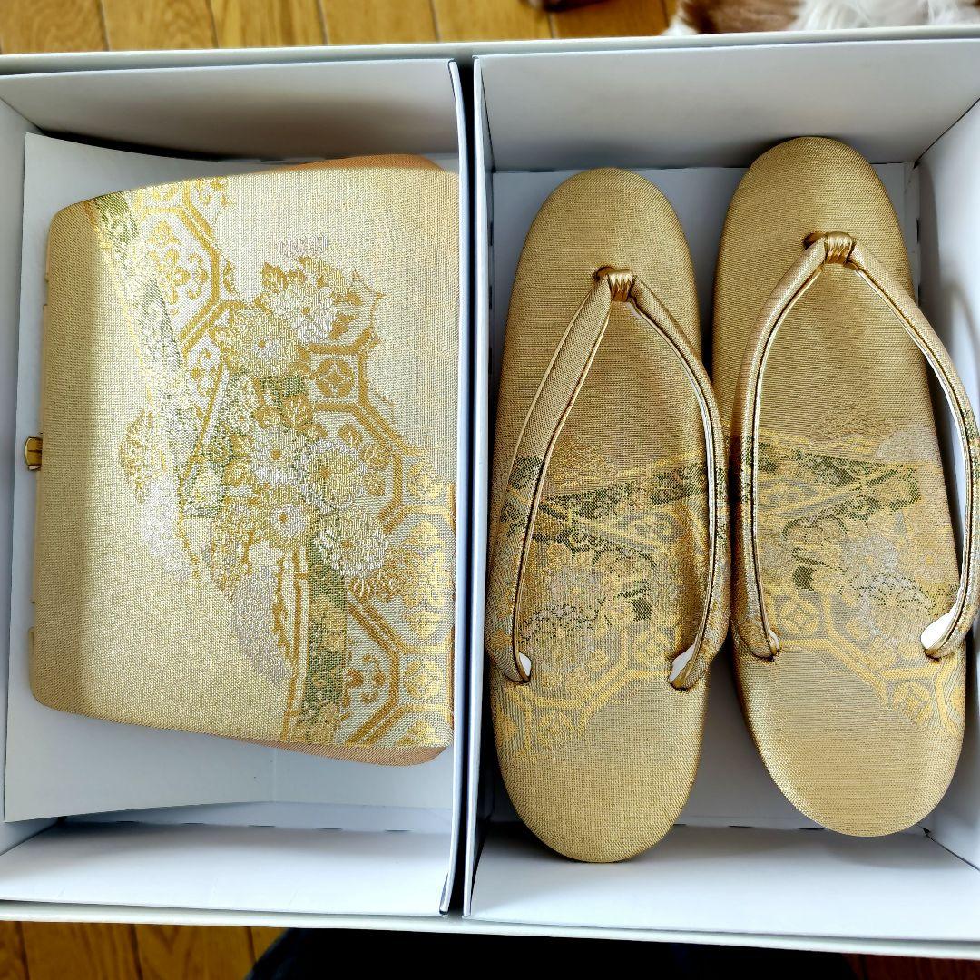 【極美品】未使用に近い　上質な 礼装 草履バッグセット