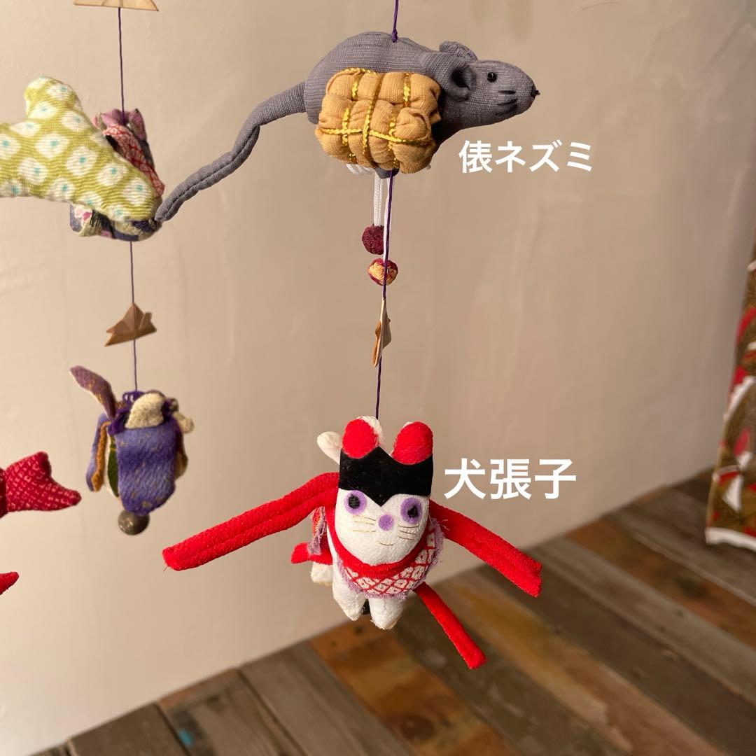 木製　吊り下げスタンド付き　ちりめん細工　吊るし雛　端午の節句　子どもの日