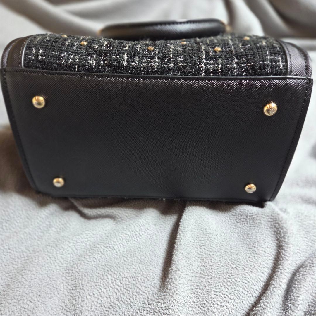 RoséMuse Tweed quilting tote S black