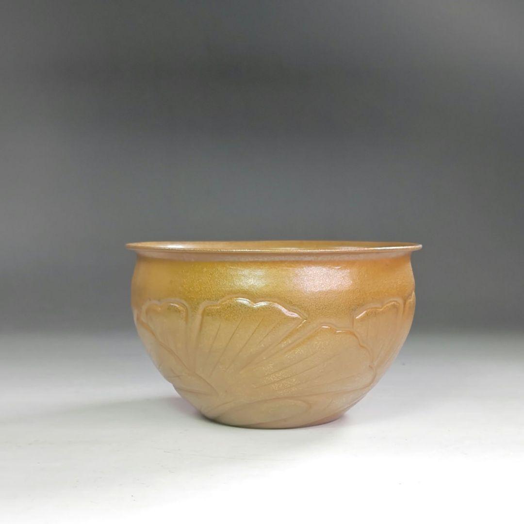 ウ283 健水『平安　田中秀明造』『銅製　紅葉紋　健水　こぼし　共箱』茶道具