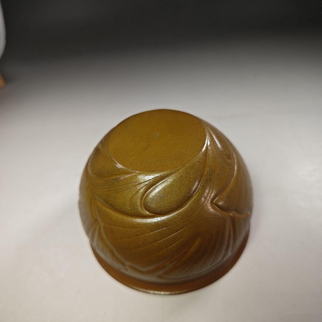 ウ283 健水『平安　田中秀明造』『銅製　紅葉紋　健水　こぼし　共箱』茶道具