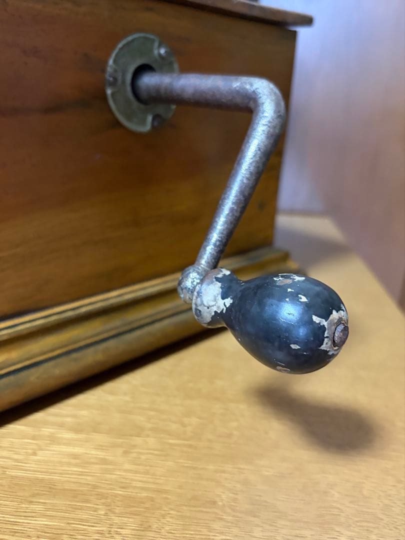 骨董品 蓄音機 木製 大型ホーン付 レコード HEART PHONE