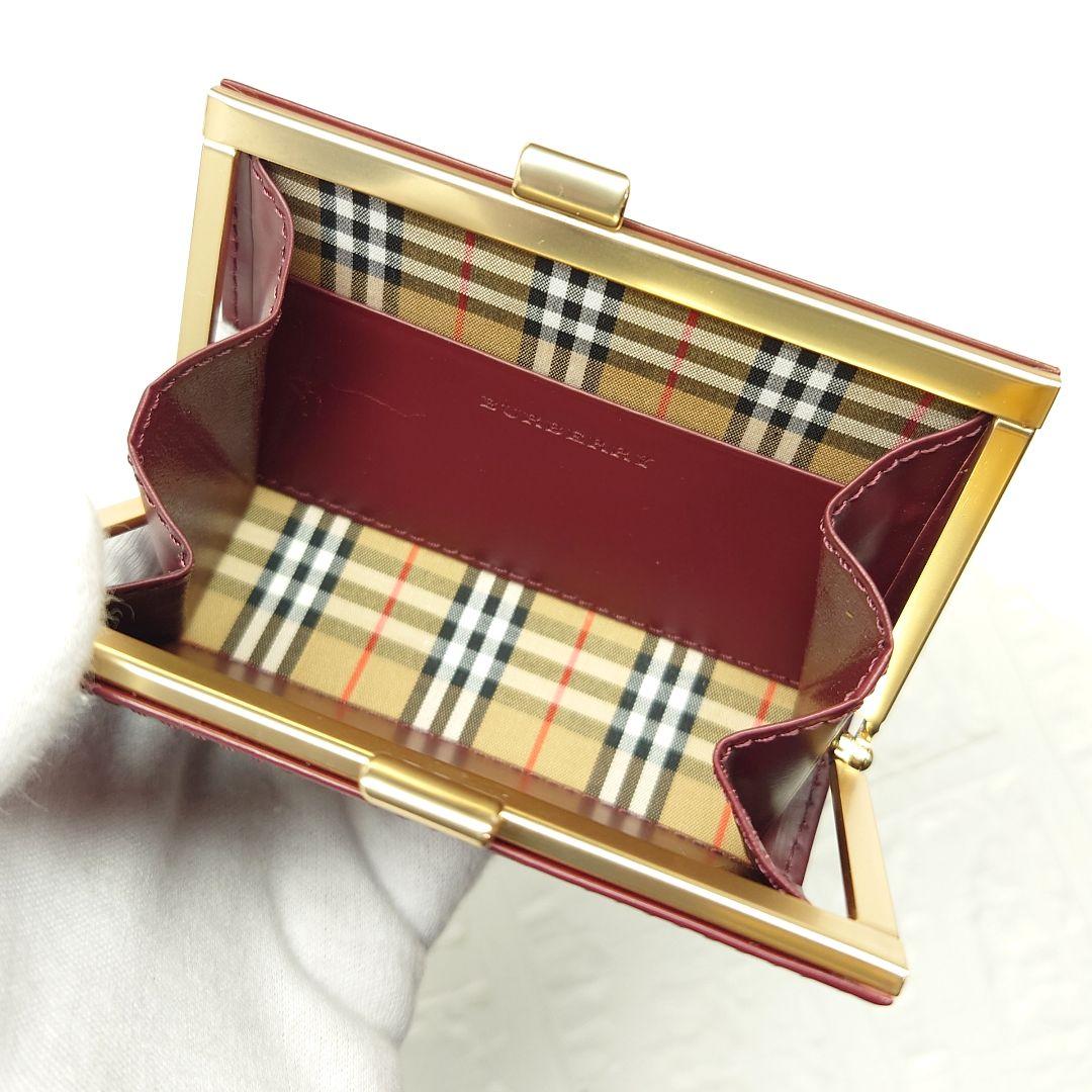 バーバリー　未使用に近い　極美品　レザー＆ノバチェック　ケース　レディース