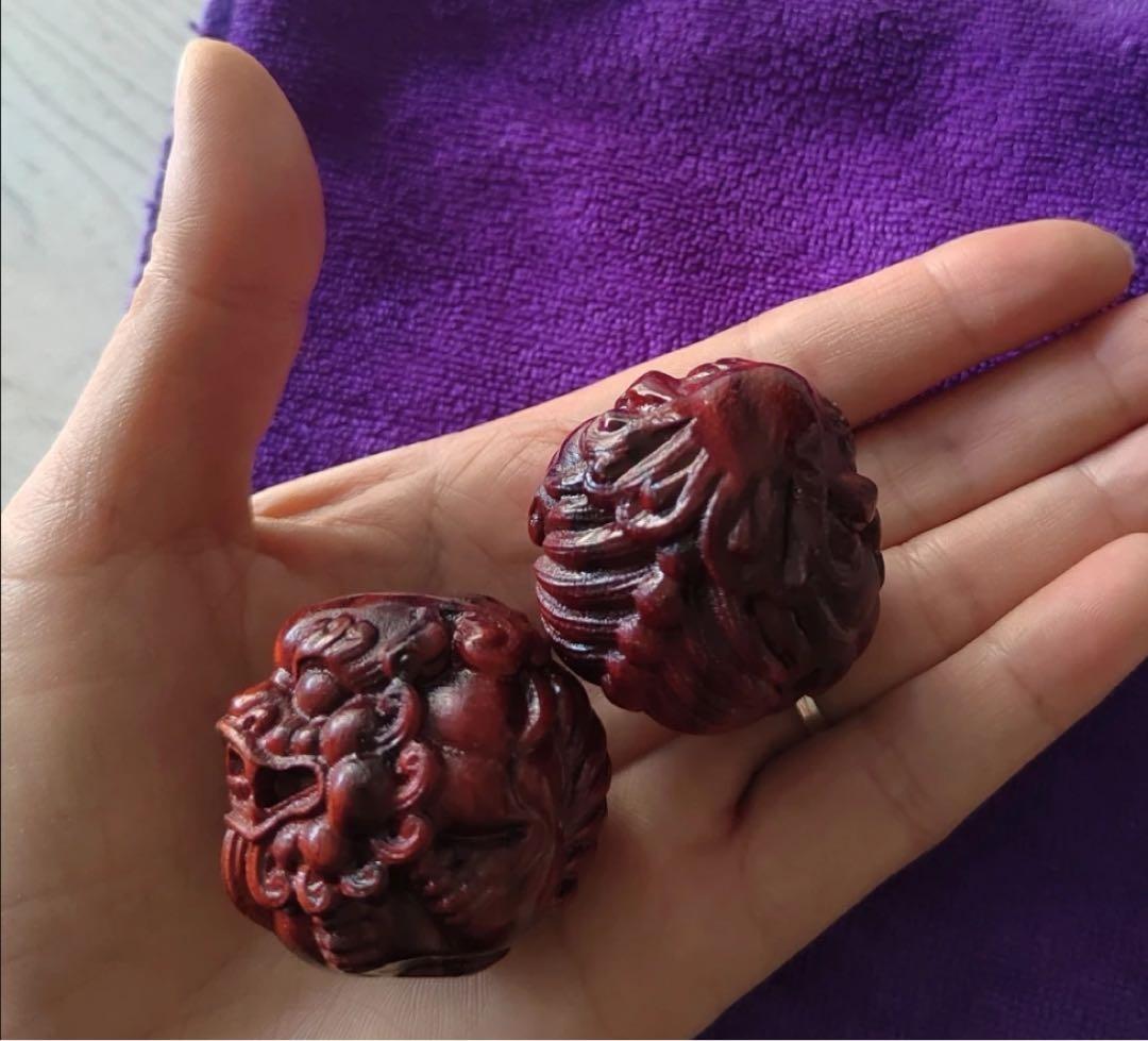 ブラジリアンローズウッド ドラゴン クレイビング デュオ スフィア セット