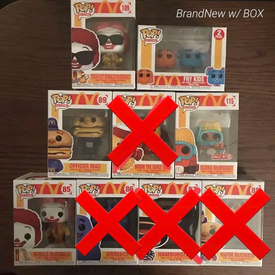 【FUNKO Pop!/米国購入/新品未開封/レア】マクドナルド6体5箱セット