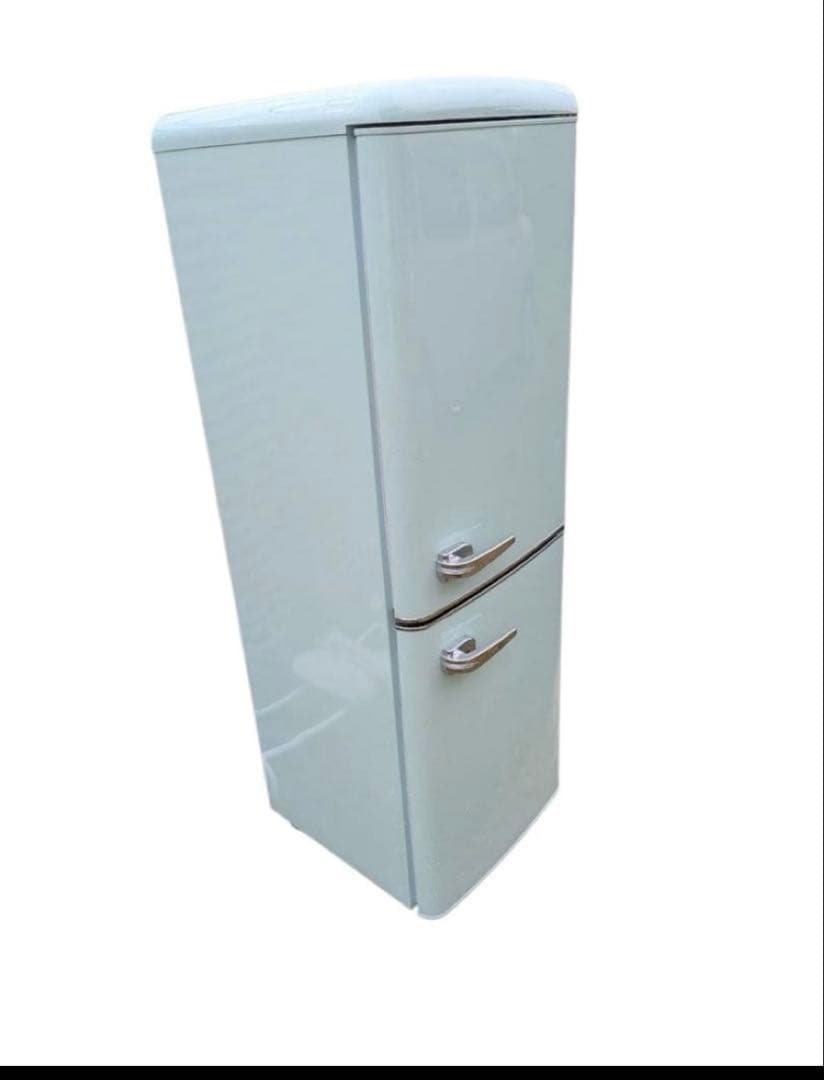 アイリスオーヤマ レトロ冷蔵庫 PRR-142D-LG ライトグリーン