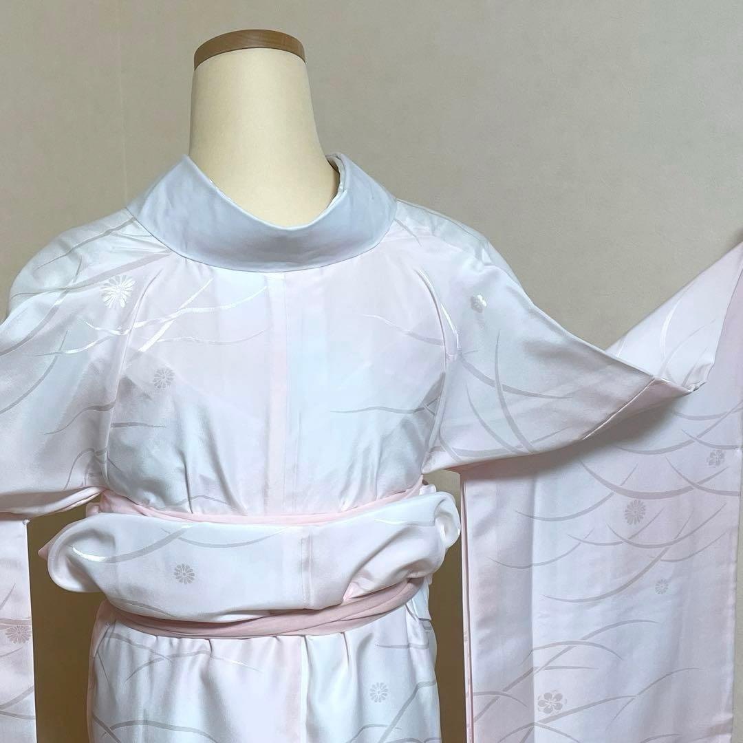 ⑩振袖セット　成人式　振袖＆長襦袢　ポリエステル　大きな橘　レトロモダン